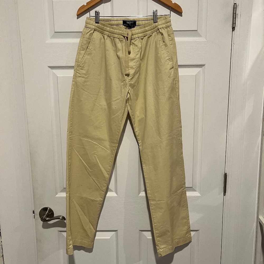 Forever 21 Mens Khaki Drawstring Pants